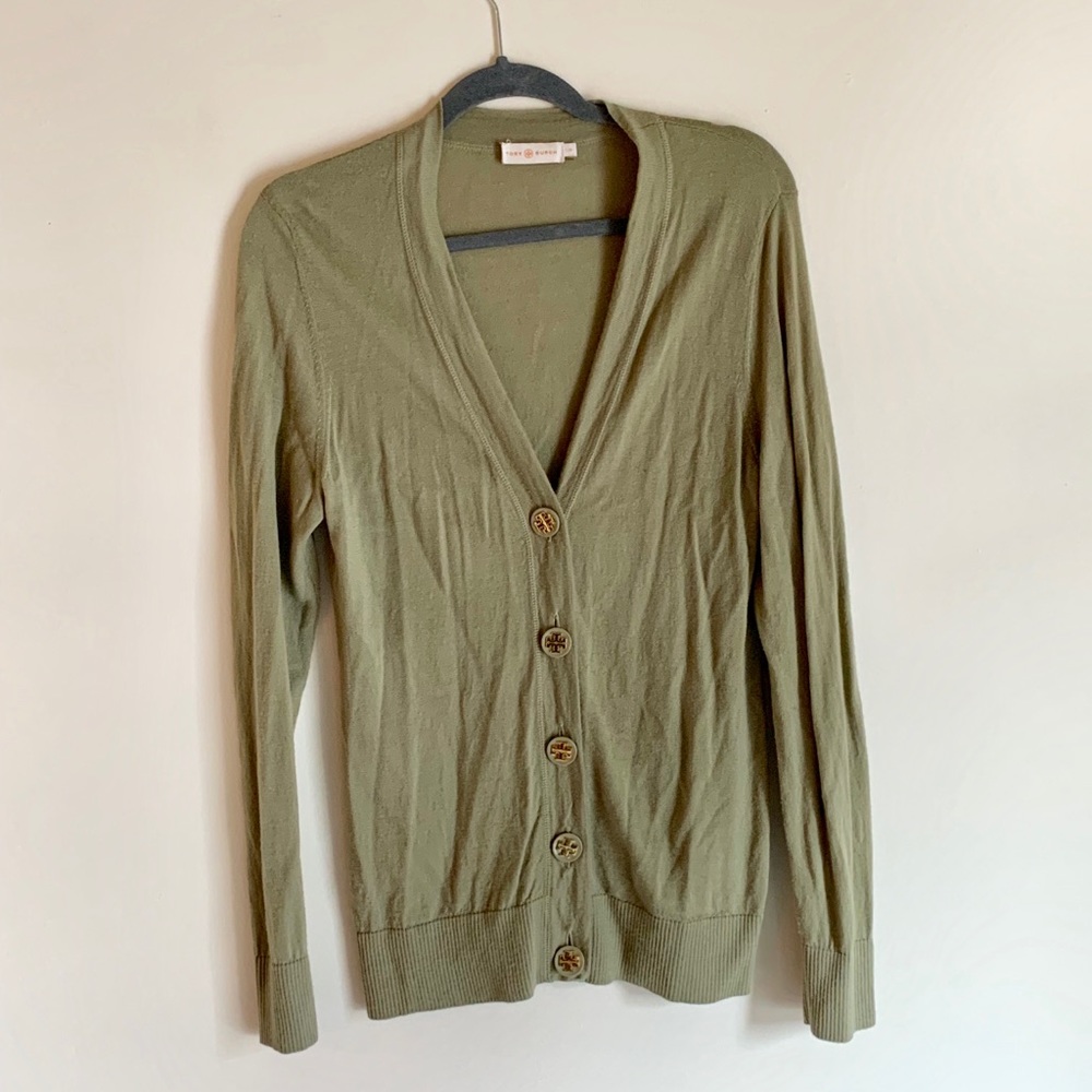 Tory Burch Olive Green Wool Sweater